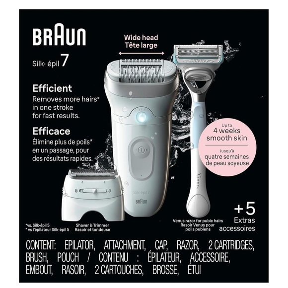 Braun Silk-épil 7 Hair Removal System - White - Picture 2 of 3